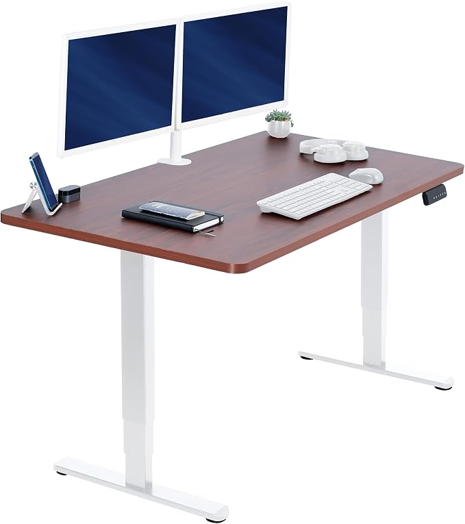 Dark Walnut Top / White Frame