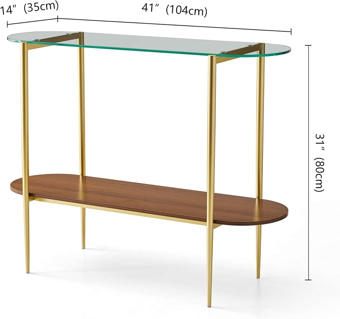 Clear & Walnut