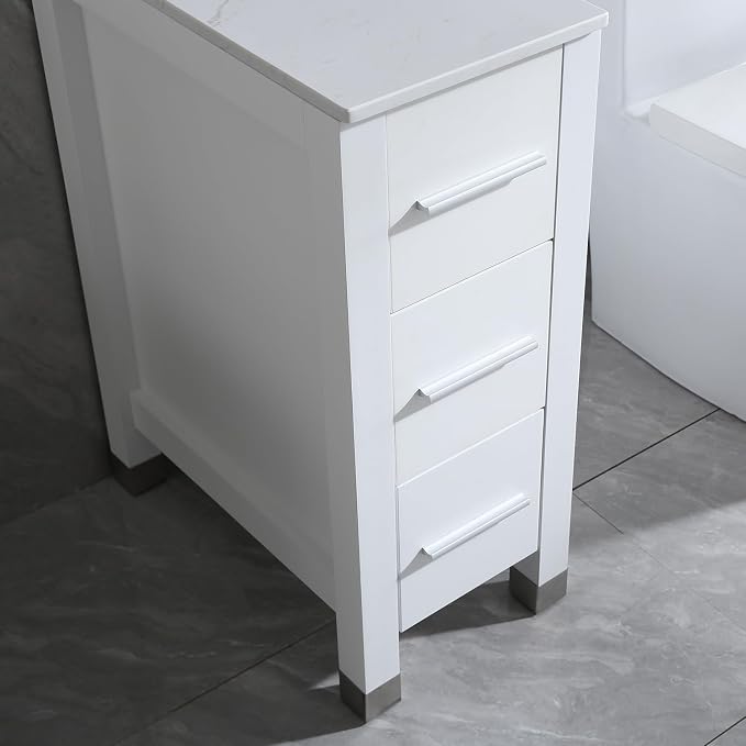 White Cabinet & Ceramic Top