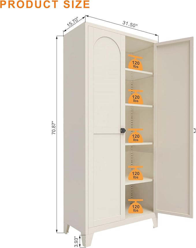 71'' Cream+lock