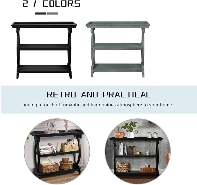 Antique Black + Mdf + Solid Wood+mdf