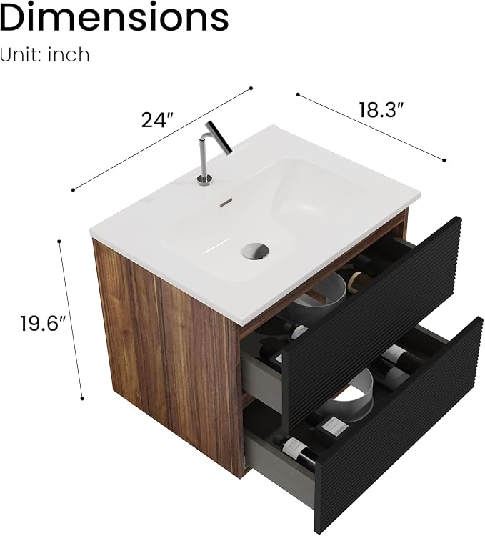 Walnut+black / Single Hole