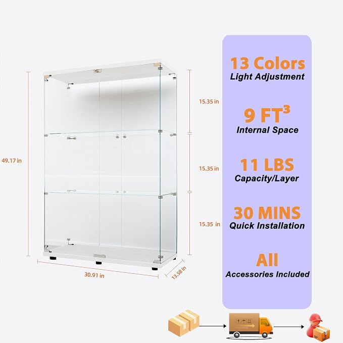 Wood Top & Led - (Feet) - White