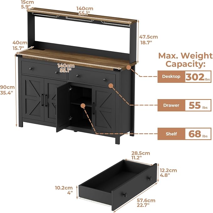 Black/Wood