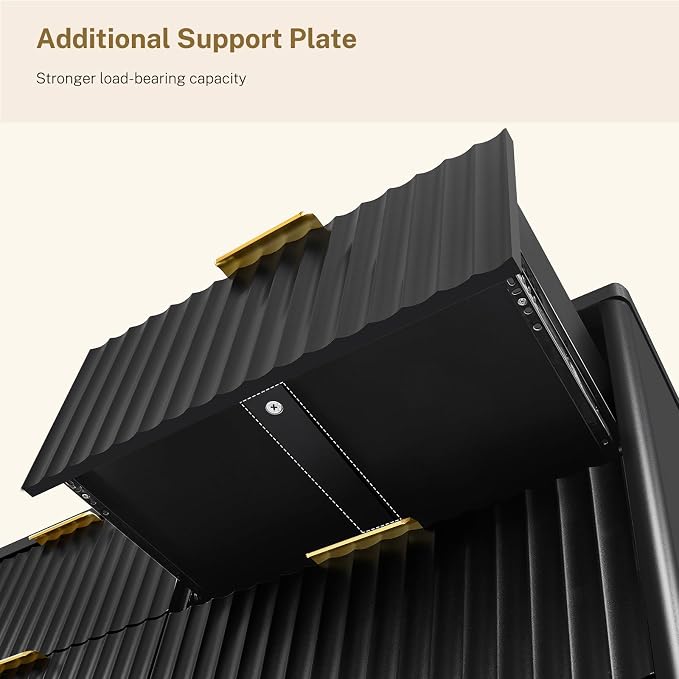 Black, 9 Drawers Fluted