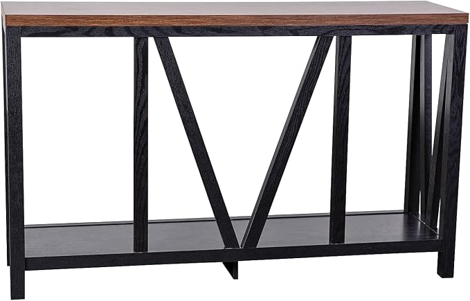 Walnut Top/Black Frame