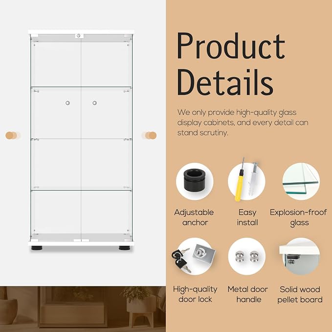 2-door 4-shelf, White