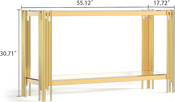 Clear Glass and Gold Frame