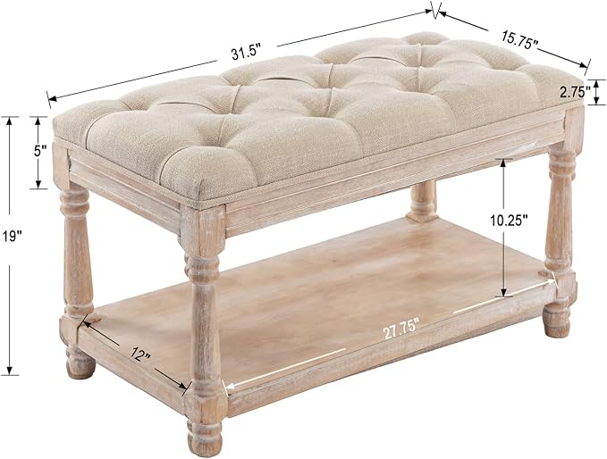 32 Inches Long- Beige