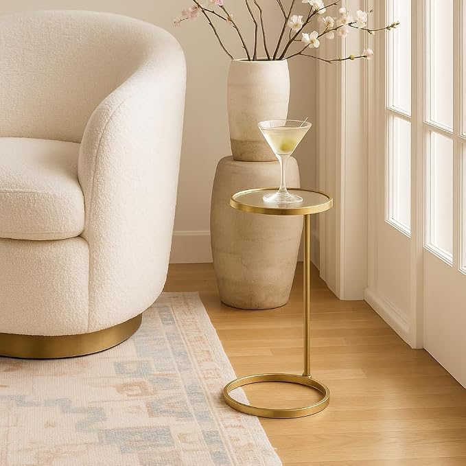 Gold With Tempered Glass Top