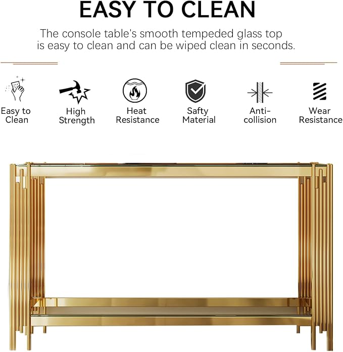 Clear Glass and Gold Frame