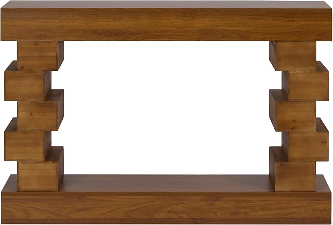 Brown - Geometric Block Stacked