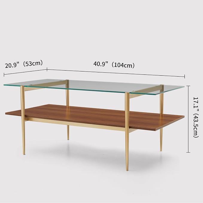 Clear & Walnut