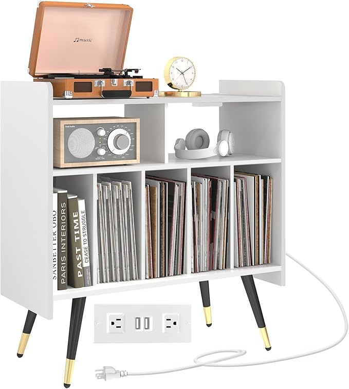 White - 6 Compartments (Usb and Socket)