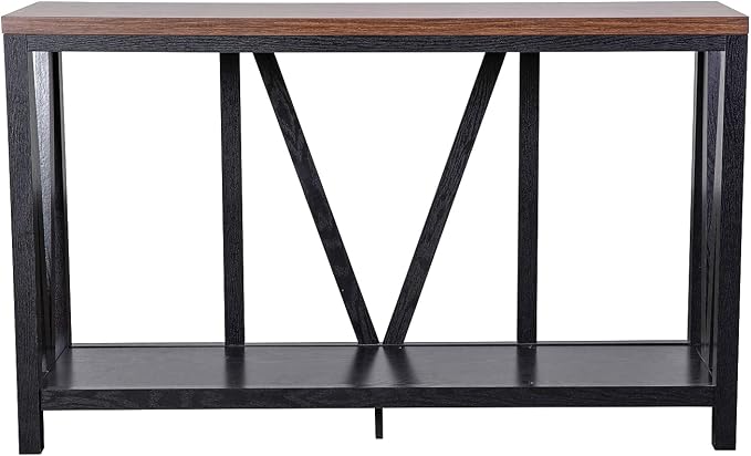 Walnut Top/Black Frame