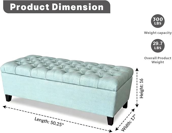 Storage Bench-light Blue