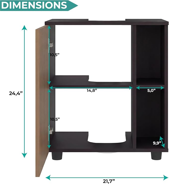 Black, Natural Oak