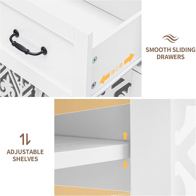 White Buffet - 1 Pcs