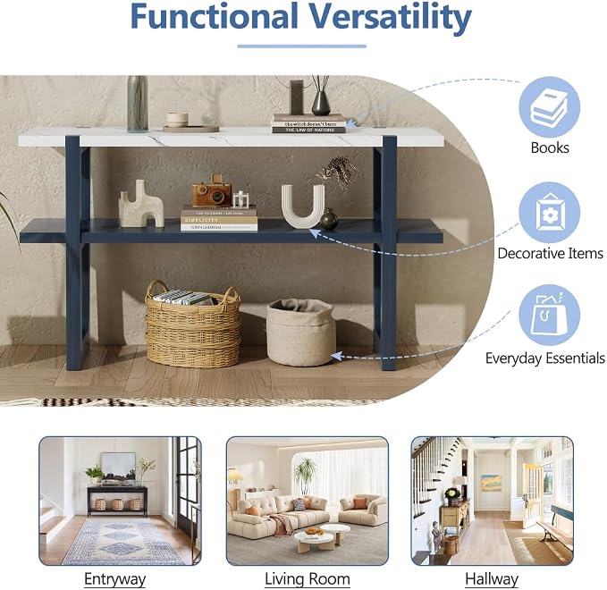 Navy + Solid Wood+mdf