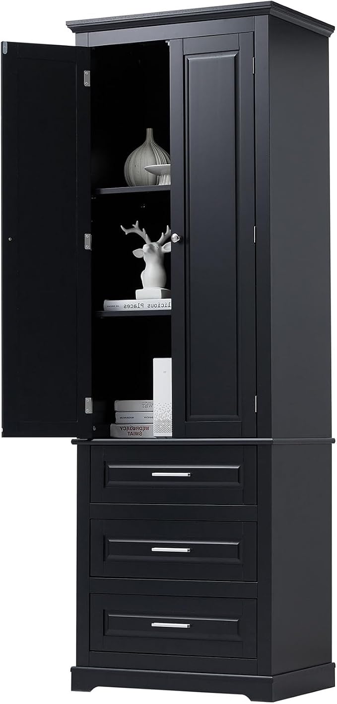 Black 3 Drawers