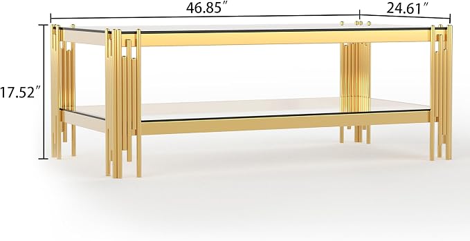 Clear Glass and Gold Frame