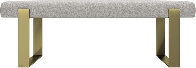 Faux Merino Wool Grey - Burnished Brass