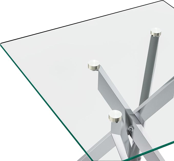 Square Top & Silver Base