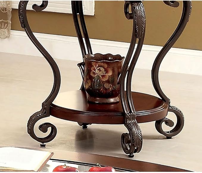 Brown Multi + Solid Wood + Classic + Contemporary + Ornate Traditional + Traditional