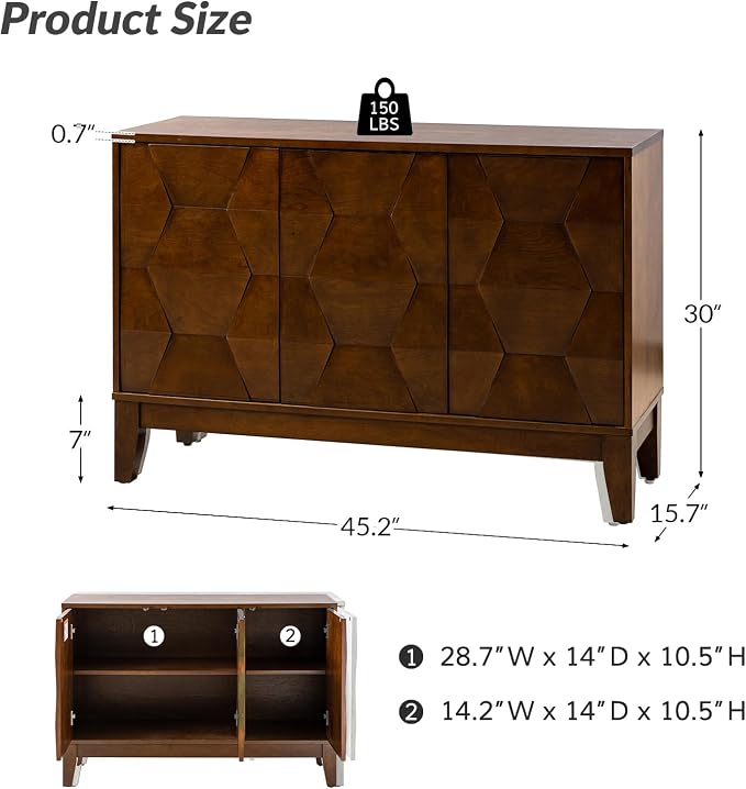 3-doors Walnut