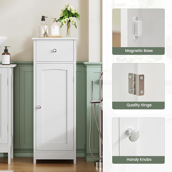 White, 1 Drawers