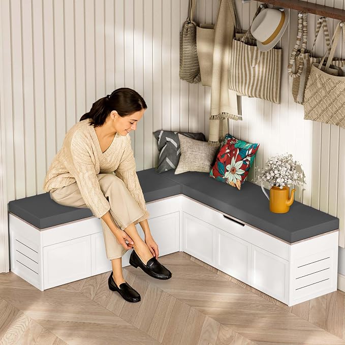 Bench+dark Gray Cushion