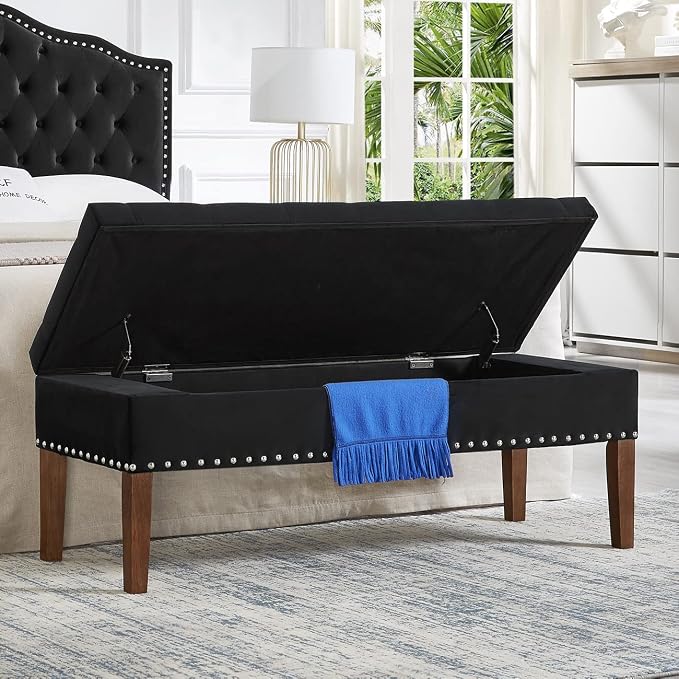 Black Storage Bench