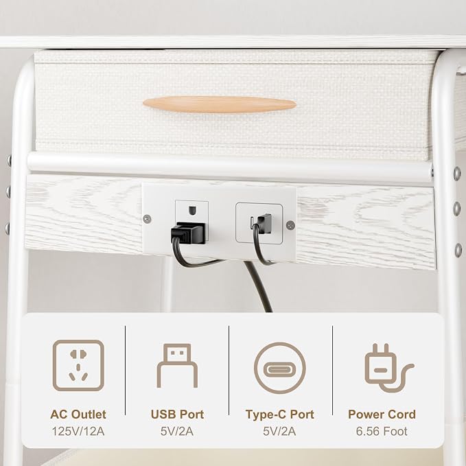 Matte White With Charging Station