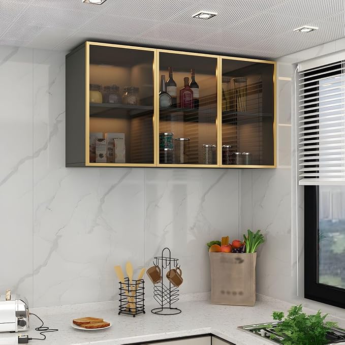 Gray Gold Frame-brown Glass