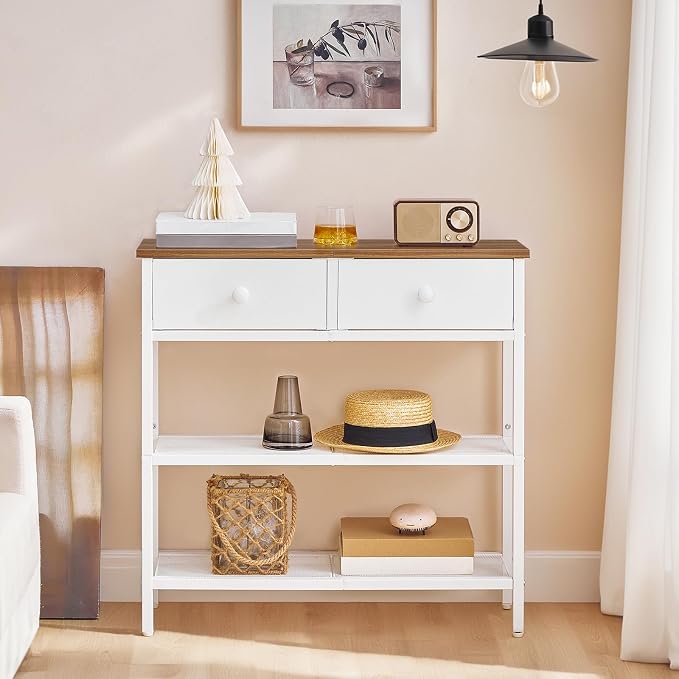 Walnut + White