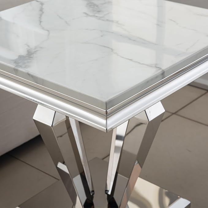 White Silver-coffee Table