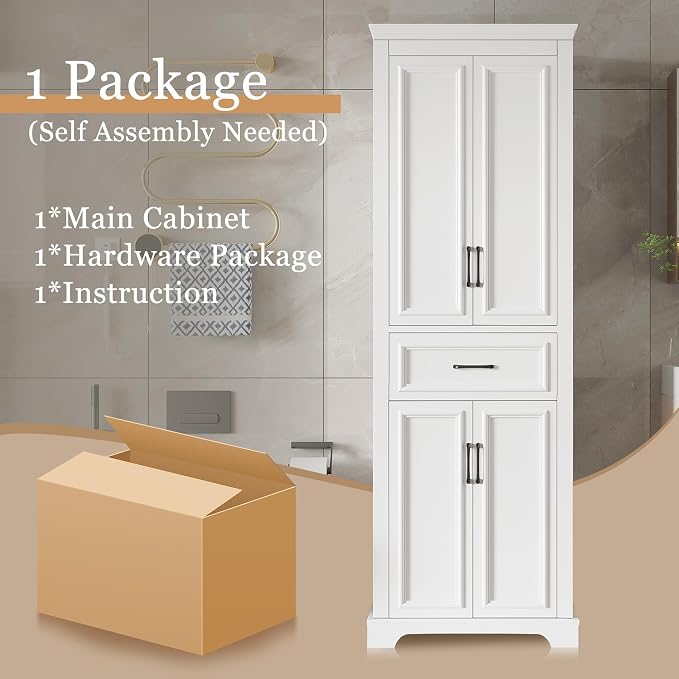 White/4 Doors & 1 Drawer