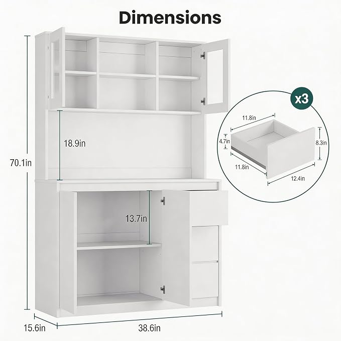 Cream White-dispaly Cabinet