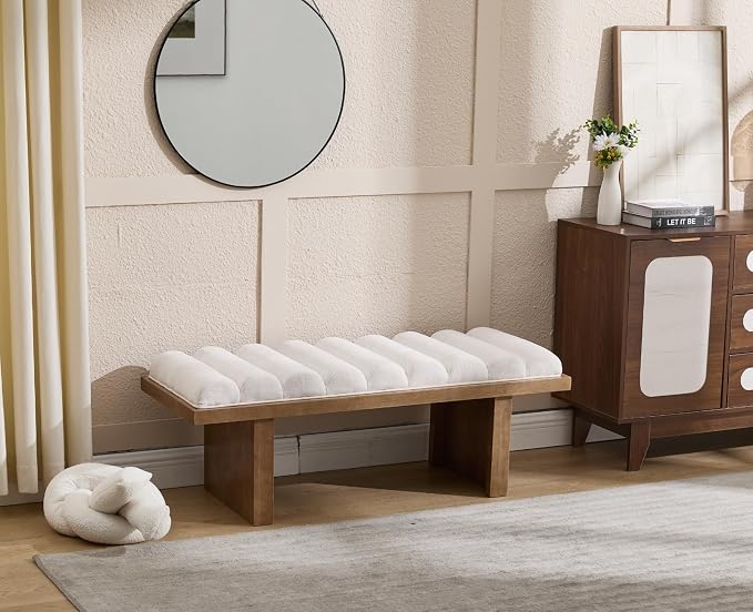 Beige Chenille-natural Wood