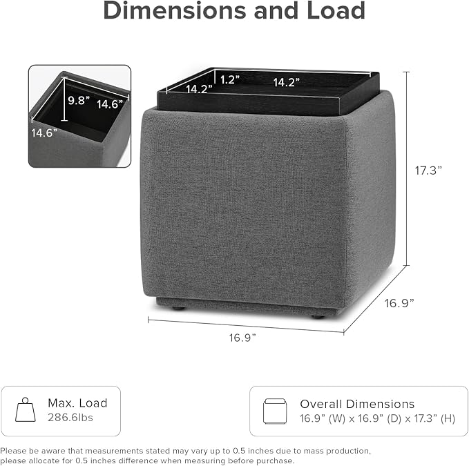 Dark Gray Fabric, Cube