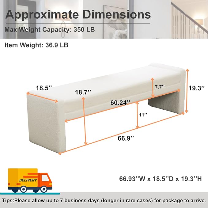 66.9''w Ivory