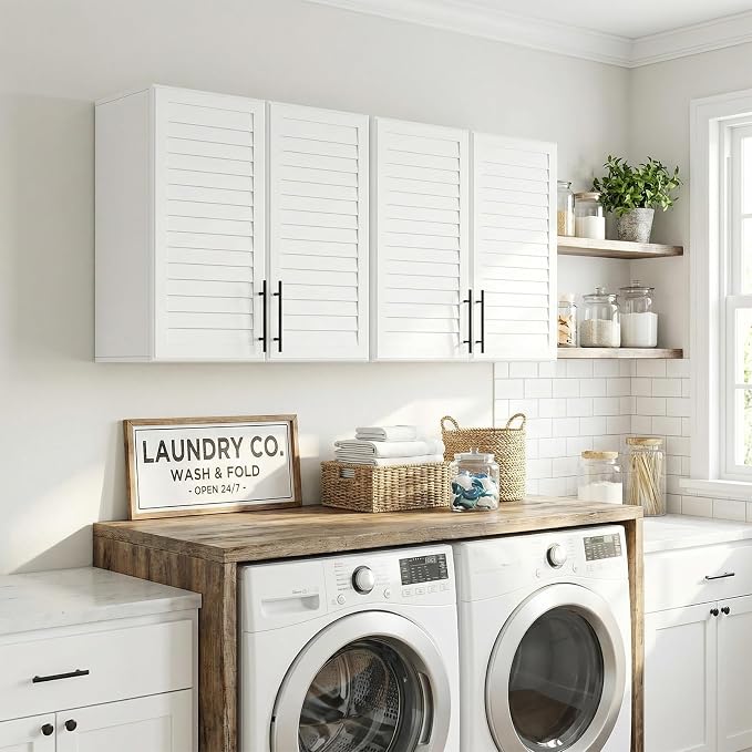 White Louvered