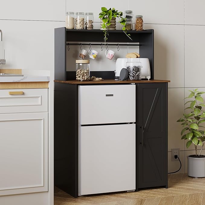 Mini Fridge Cabinet-black