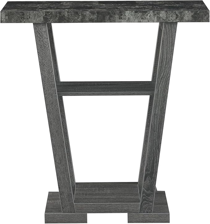 Faux Black Marble and Weathered Gray