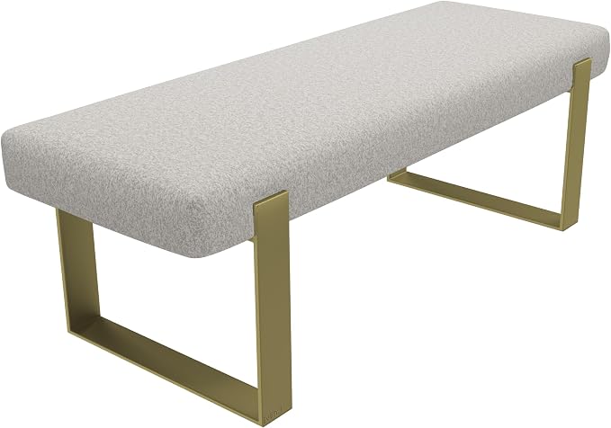 Faux Merino Wool Grey - Burnished Brass