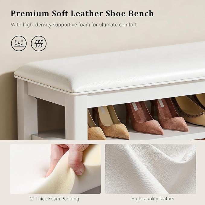 White (Leather Cushion)