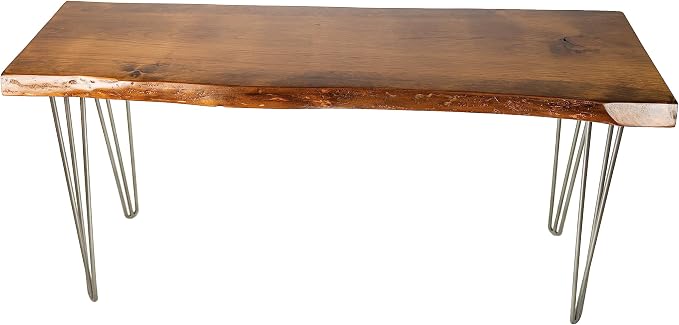Honey Pine Finish + Black Hairpin Legs