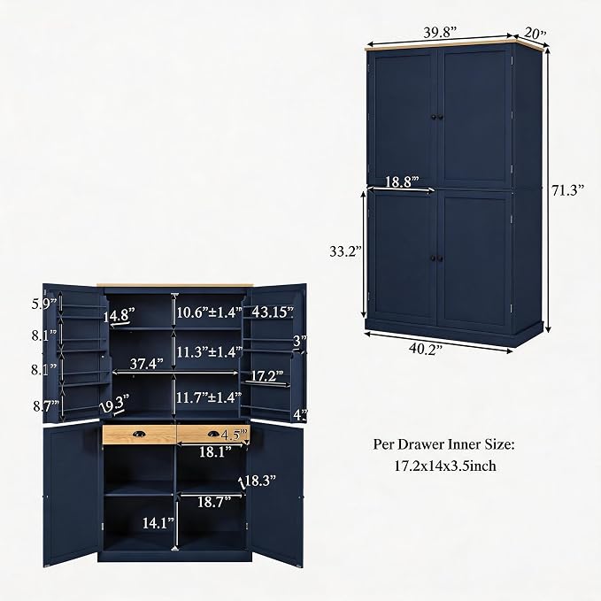 Blue + Mdf + Farmhouse