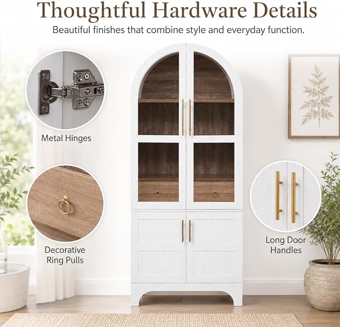 Retro White Arched P Abinet+ Mdf