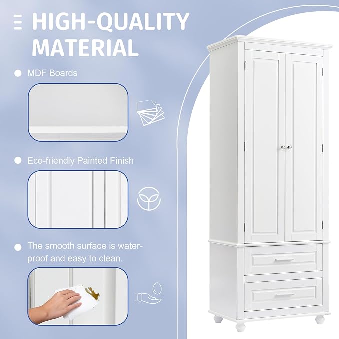 White 2 Drawers